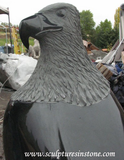 Stone Sculpture Perched Eagle